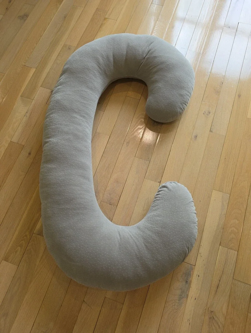 Gray Full-Body Support Pregnancy Pillow